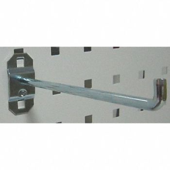 GRAINGER APPROVED G0533 Single Rod Pegboard Hook 6 1/2 in L PK5, 6YB91