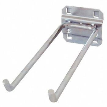 GRAINGER APPROVED G0536 Double Rod Pegboard Hook 1 1/4 in L PK5, 6YB94