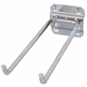 GRAINGER APPROVED G0540 Double Rod Pegboard Hook 4 1/2 in L PK5, 6YB98