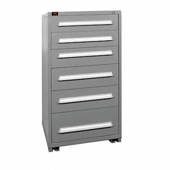 LYON Mod Drwr Cab 59-1/4 H 6 Drwr Dove Gray, 6YDT7