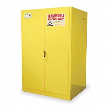 EAGLE Haz Waste Cabinet Vertical 60 gal YLW, 6YG25