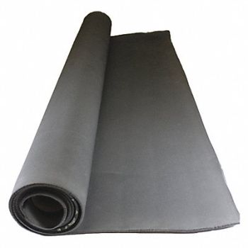 GRAINGER APPROVED Neoprene Roll L 25 ft Black, 6YGV4