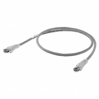 HUBBELL PREMISE WIRING Patch Cord Cat 5e Clear Boot Gray 20 ft., 6YTH0