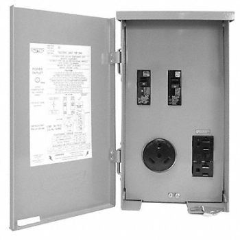 CONNECTICUT-ELECTRIC Outdoor GFCI 30 A Gray 120/240VAC, 6YTN6