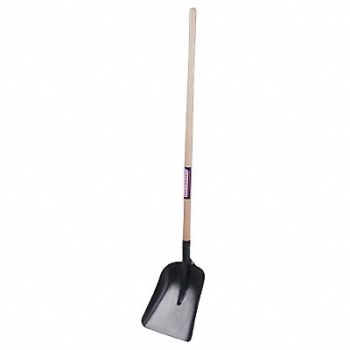 WESTWARD Square Point Shovel 48 In.Handle 14 ga., 6YU35