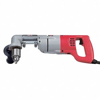MILWAUKEE Drill Kit Corded Right Angle 1/2 in, 6Z338