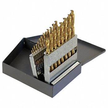 CHICAGO-LATROBE Jobber Drill Set 21 pc HSS, 6ZKG6