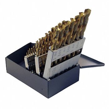 CHICAGO-LATROBE Jobber Drill Set 29 pc HSS, 6ZKH1