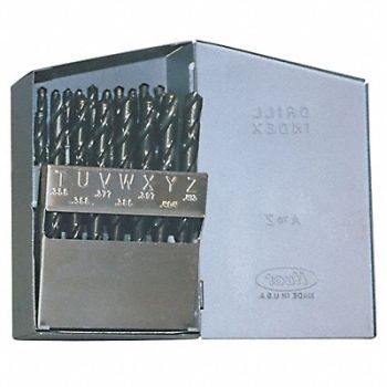 CHICAGO-LATROBE Jobber Drill Set 26 pc HSS, 6ZKH2