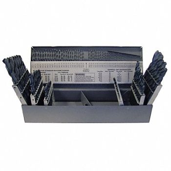 CHICAGO-LATROBE Jobber Drill Set 115 pc HSS, 6ZKH9