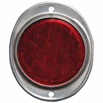 GRAINGER APPROVED Color Reflector Oval Red 3 dia., 8DN61