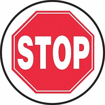 SLIP-GARD Floor Sign 17 inx17 in Vinyl, 704D57