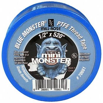 BLUE MONSTER Thread Sealant Tape 1/2 in Blue 520 in, 800K14