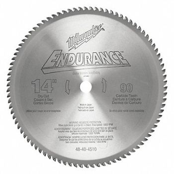 MILWAUKEE Circular Saw Blade 14 Dia, 706W88