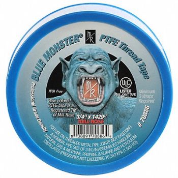 BLUE MONSTER Thread Sealant Tape 3/4 in Blue 1 429 in, 800K17