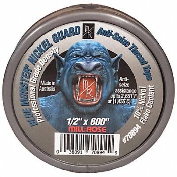 BLUE MONSTER Anti-Seize Tape 1/2 in Silver 600 in, 800K21