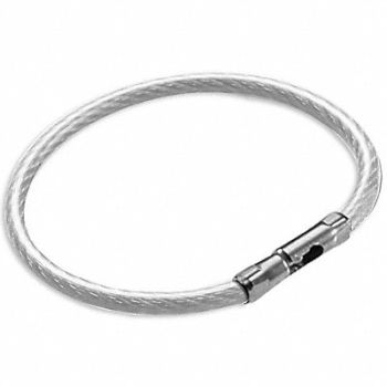 LUCKY LINE PRODUCTS Flex-O-Loc Key Ring Clear PK5, 3HJV2