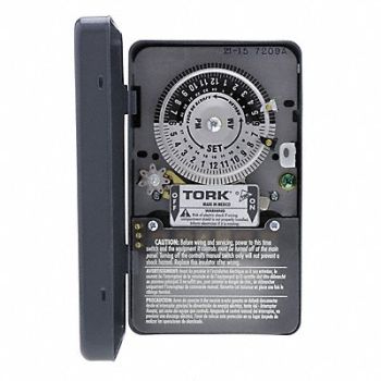 TORK Electromechanical Timer Switch 24 hr., 483A22