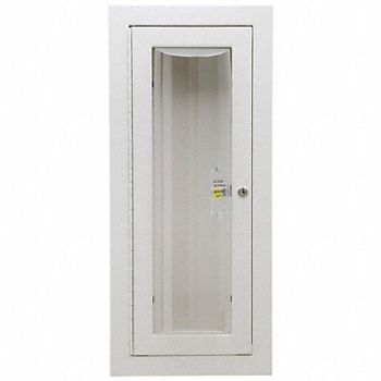LOMA Fire Extinguisher Cabinet White Steel, 40LU28