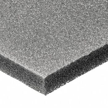 GRAINGER APPROVED Polyethylene Sheet L 24 in Gray, 744A68