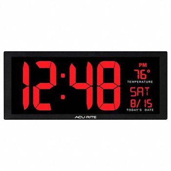 ACURITE Digital Led Wall Clock w/In Temp, 51XJ64