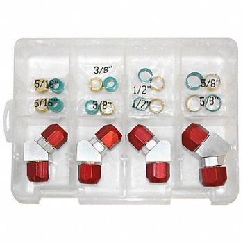 AIRSEPT Line Splice 45 Deg Pack SAE 28 pcs., 34NK76