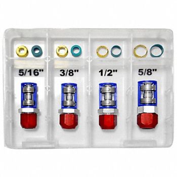 AIRSEPT A/C Line Straight Repair Kit SAE 28 pcs., 34NK91