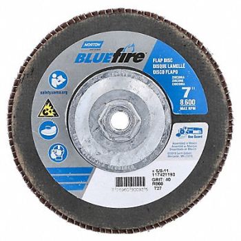 NORTON Flap Disc Zirconia Alumina 7 dia, 804HX2