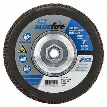 NORTON Flap Disc Zirconia Alumina 7 dia, 804HX3