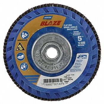 NORTON Flap Disc Ceramic Type 27 5 dia, 804HW1