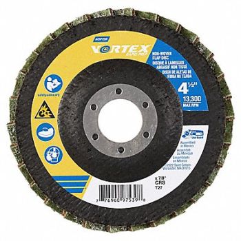 NORTON Flap Disc Aluminum Oxide 4 1/2 dia, 804HX6