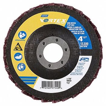 NORTON Flap Disc Aluminum Oxide 4 1/2 dia, 804HX7
