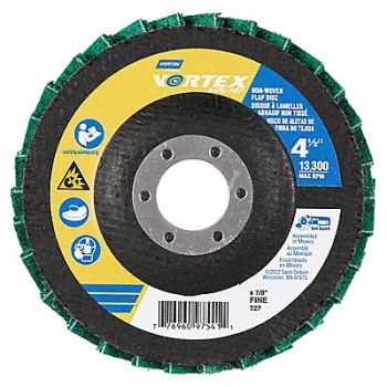 NORTON Flap Disc Aluminum Oxide 4 1/2 dia, 804HX8