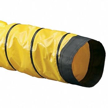 FLEXAUST CO. INC. Ducting Hose 25 ft L Black/Yellow, 780TZ9