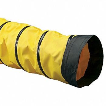 FLEXAUST CO. INC. Ducting Hose 15 ft L Black/Yellow, 780U01