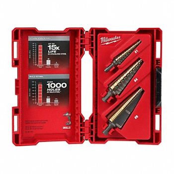 MILWAUKEE Step Drill Bit Set, 780U07