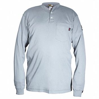 MCR SAFETY K3895 FR Long Sleeve Shirt Gray 5XL Regular, 781H07