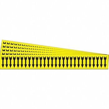 BRADY Pipe Marker Adhesive Black (Arrow) PK5, 781VA1