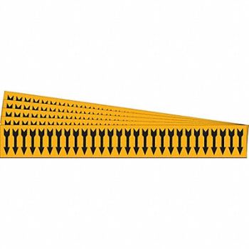 BRADY Pipe Marker Adhesive Black (Arrow) PK5, 781VA2