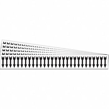BRADY Pipe Marker Adhesive Black (Arrow) PK5, 781VA5