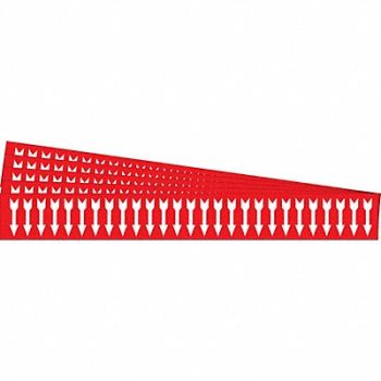 BRADY Pipe Marker Adhesive White (Arrow) PK5, 781VA6