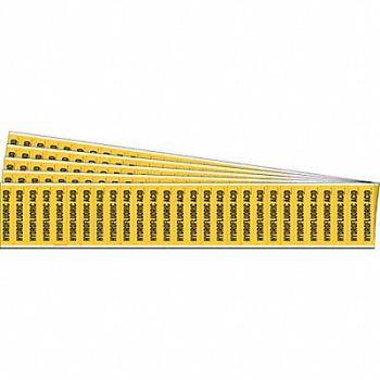 BRADY Pipe Marker Black Hydrofluoric Acid PK5, 781VD3
