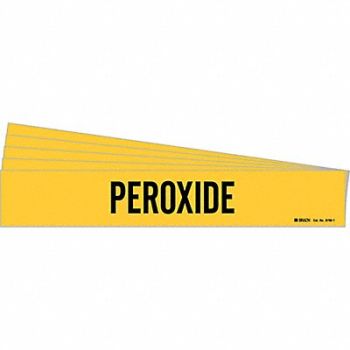 BRADY Pipe Marker Adhesive Black Peroxide PK5, 781VH2