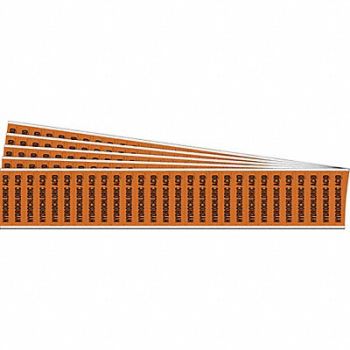 BRADY Pipe Marker Black Hydrochloric Acid PK5, 781VH6