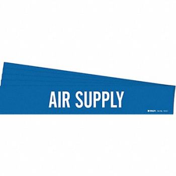 BRADY Pipe Marker White Air Supply PK5, 781VT7