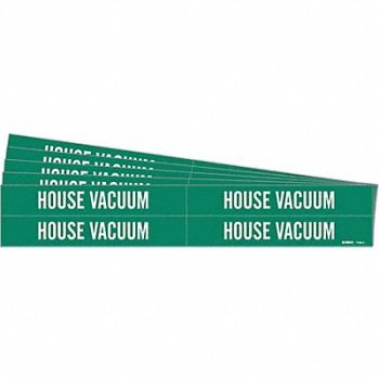BRADY Pipe Marker White House Vacuum PK5, 781VU0