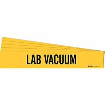BRADY Pipe Marker Black Lab Vacuum PK5, 781VU2