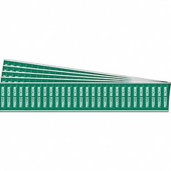 BRADY Pipe Marker White Process Vacuum PK5, 781VU7