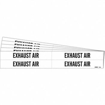 BRADY Pipe Marker Black Exhaust Air PK5, 781VY0