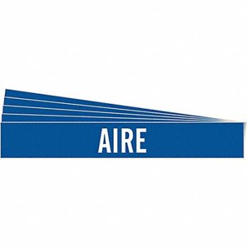 BRADY Pipe Marker Adhesive White Aire PK5, 781VY4